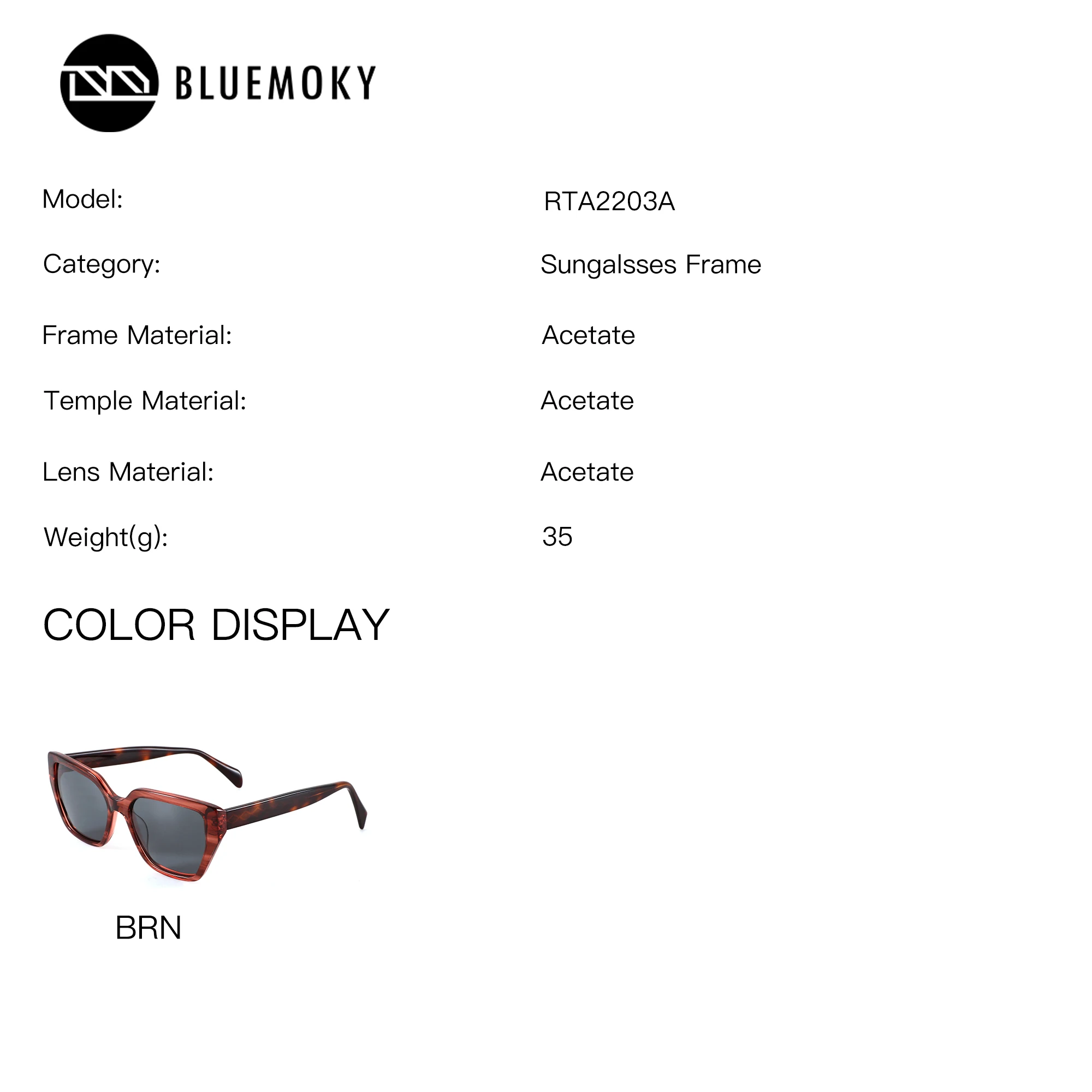 BLUEMOKY M Size Acetate Butterfly Polarized Prescription Sunglasses Women UV400 Correction Myopia Optical Sun Glasses
