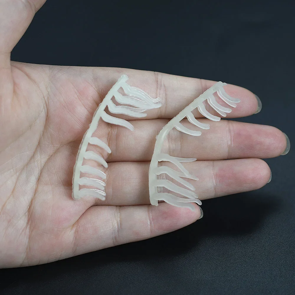 6 uds. Señuelos tipo Gamba brillantes de silicona, cebos flotantes para natación, señuelos que se hunden, simulación de gambas, Señuelos de Pesca - imagen 2