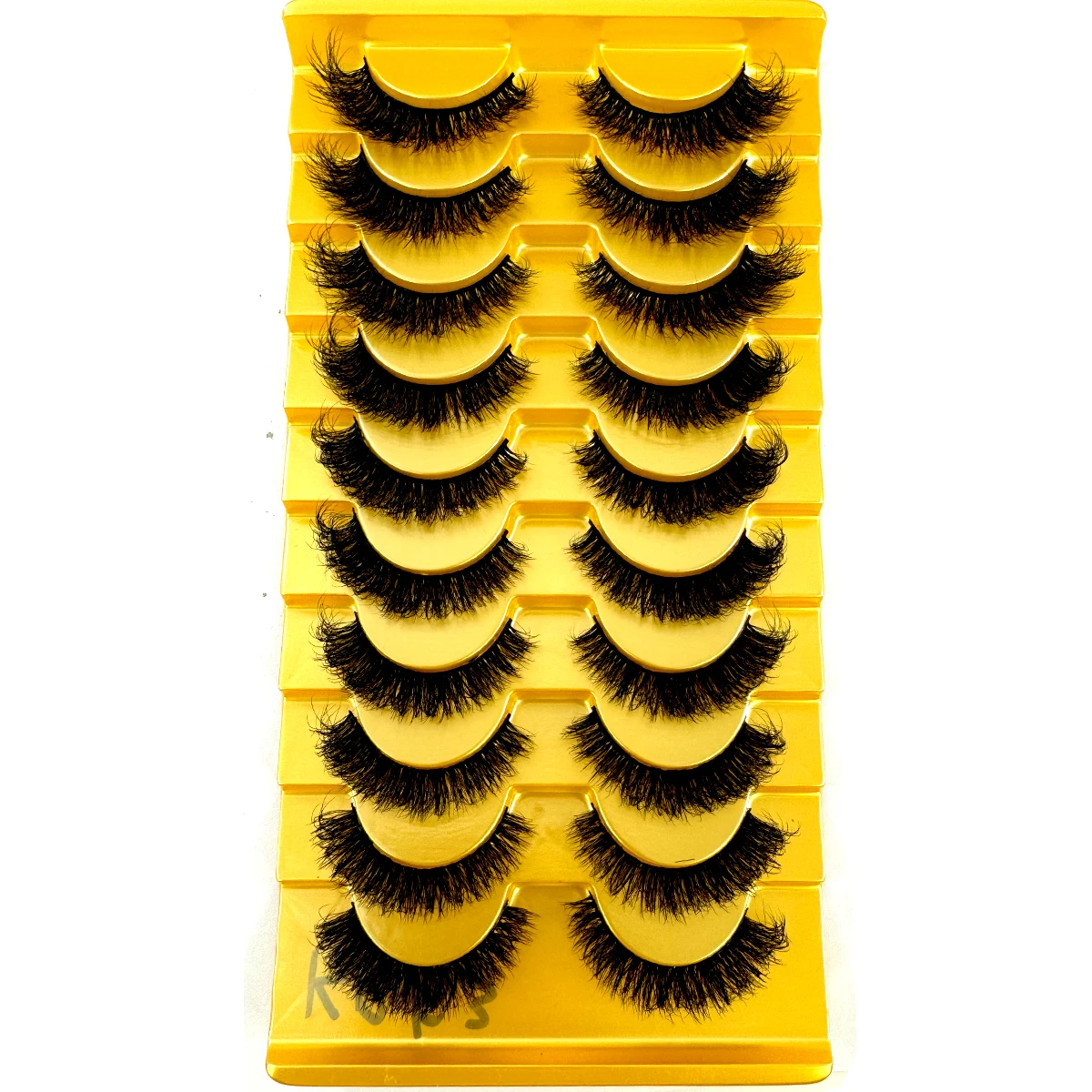 HBZGTLAD Lashes 3D False Eyelashes Natural Look Curly Cat EyeLashes 10 Pairs Reusable Faux Mink Eyelashes Extention Makeup