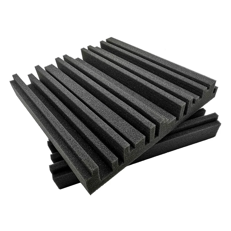

Dropship-6 Pcs Acoustic Studio Absorption Foam Panel Broadband Sound Absorber Periodic Groove Structure