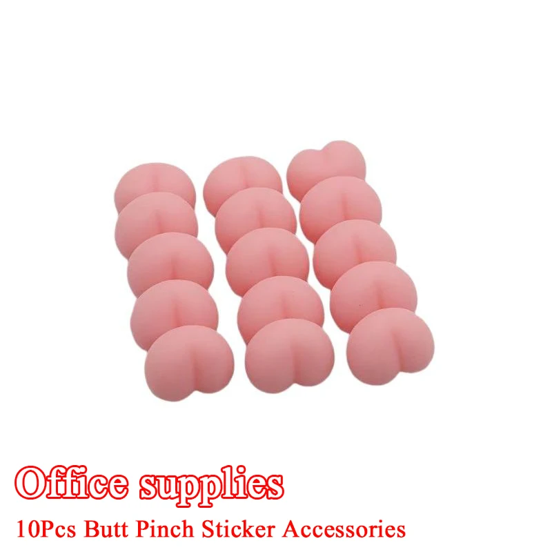 

10Pcs Fun Noctilucent Butt Mochi Squeeze Stereo Relieve Stress Peach Bum Sticker Mobile Phone Decoration Accessories Toy