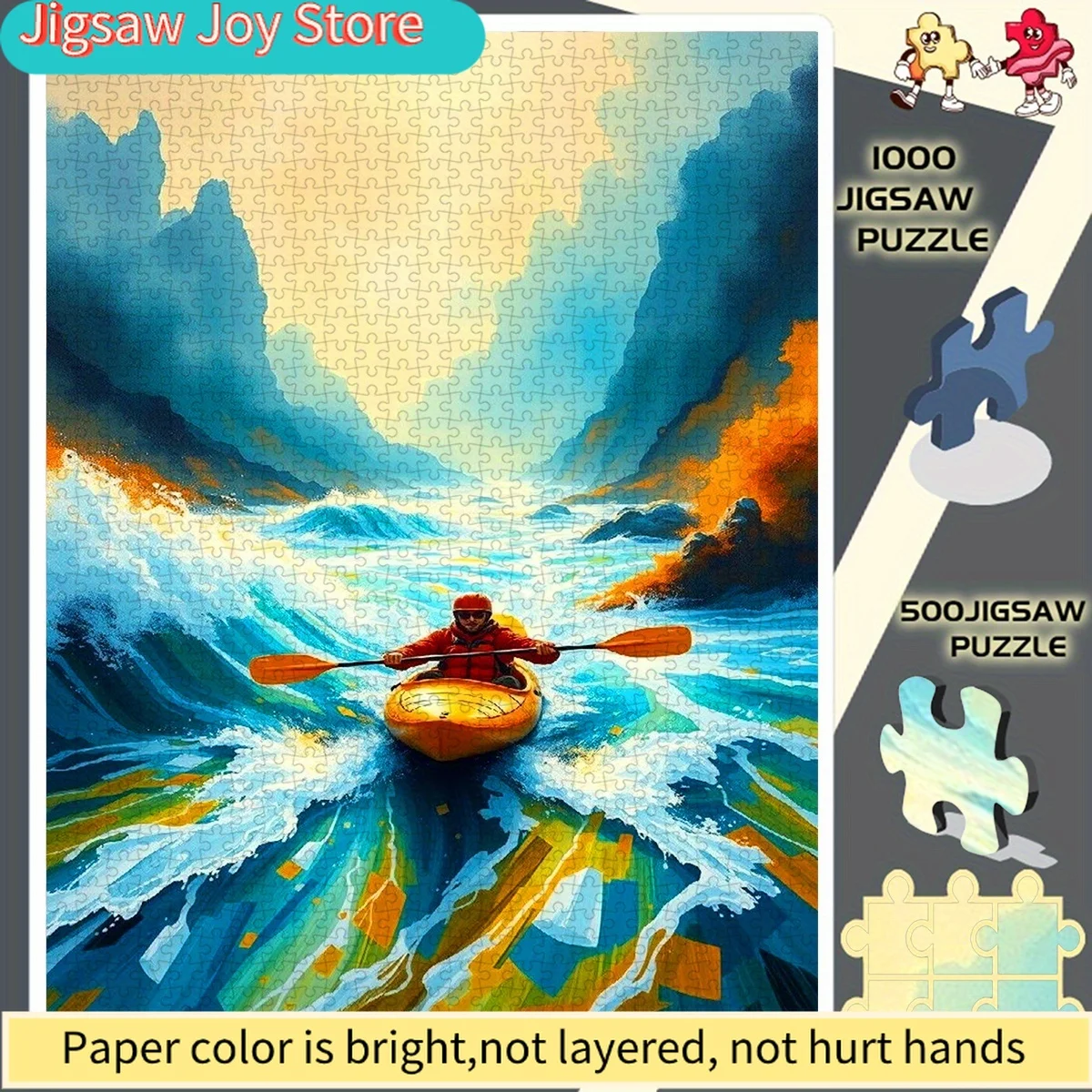 

A Perfect Choice for Enthusiasts of 500pcs/1000pcs Rapid River Canyon Rafting And Canoeing. Paper Puzzles - Educational Puzzle