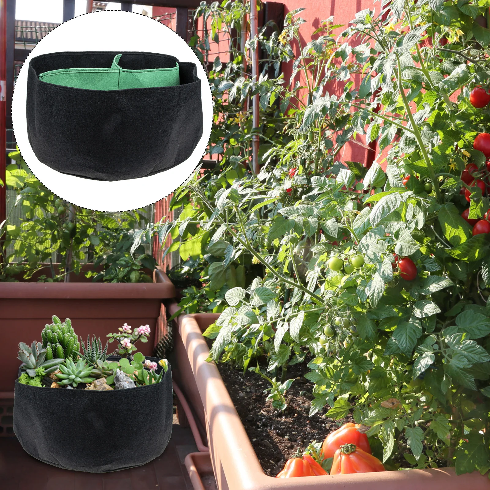 

5 Gallon Planting Bag Non-Woven Fabric Grow Bag for Vegetable Fruit Succulent Indoor Outdoor Garden Raised Bed Nursery Pouch