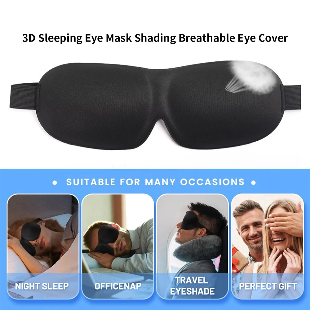 

3D Sleeping Eye Mask Eye Massage Shading Breathable Eye Cover Natural Sleep Eye Mask Memory Foam Block Night Mask Improve Sleep