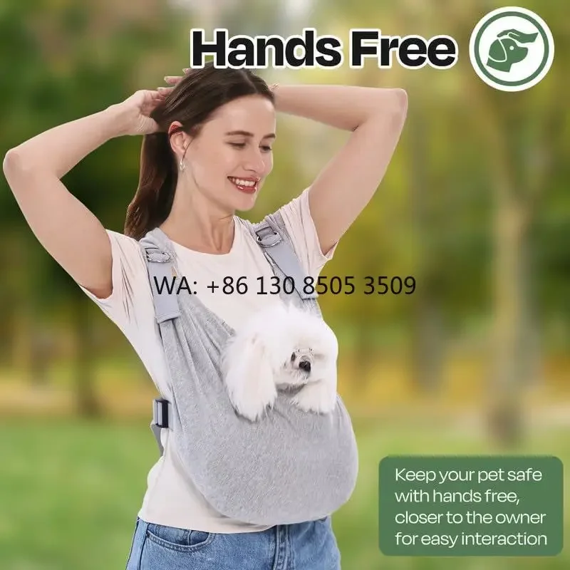 Grey Wholesale Factory Eco-friendly Small Animals Polyester Zipper Quadrate Dog Carrier Pet Bag Sling Carrier