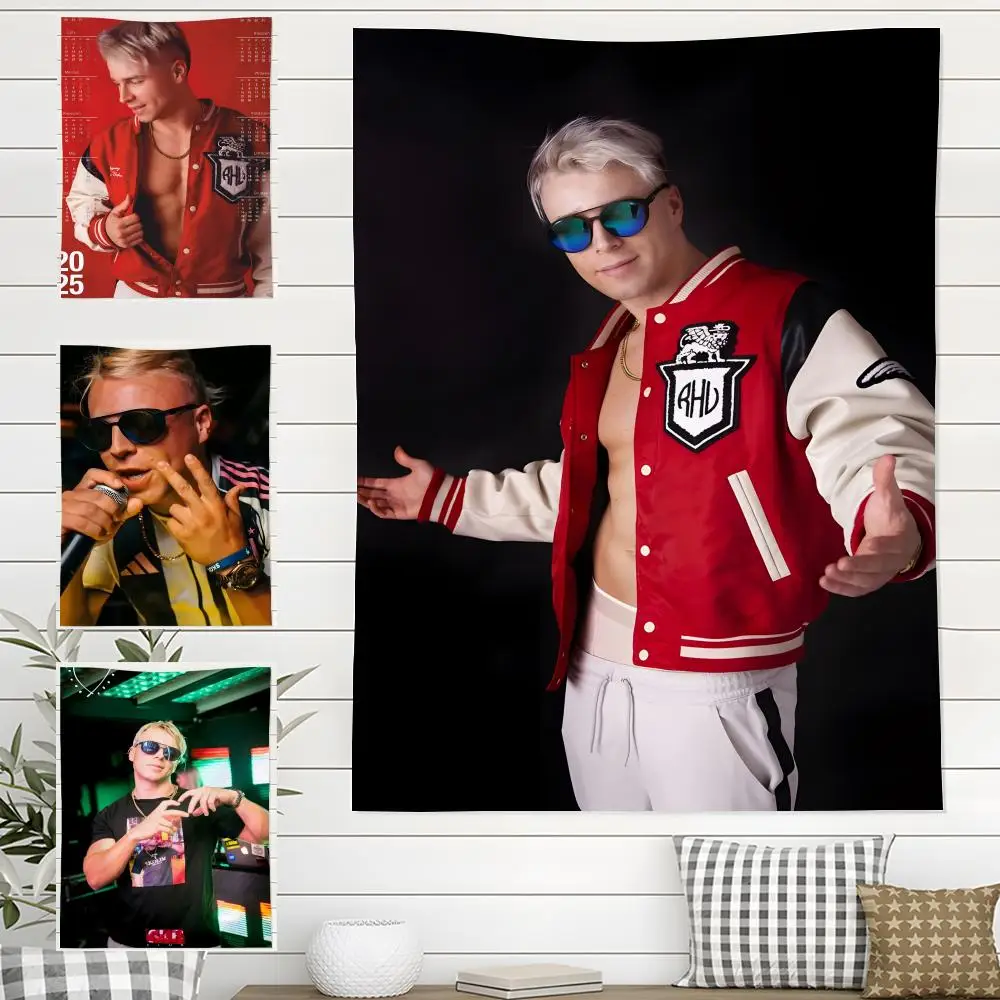 Singer Rapper S-skolim Wandteppich für den Innen- und Außenbereich, Wohnzimmer, Schlafzimmer, Terrasse, langlebig, vielseitig einsetzbar, für den Einsatz bei jedem Wetter