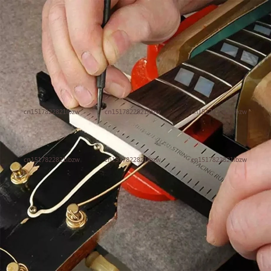 Professional guitar string pillow slot ruler