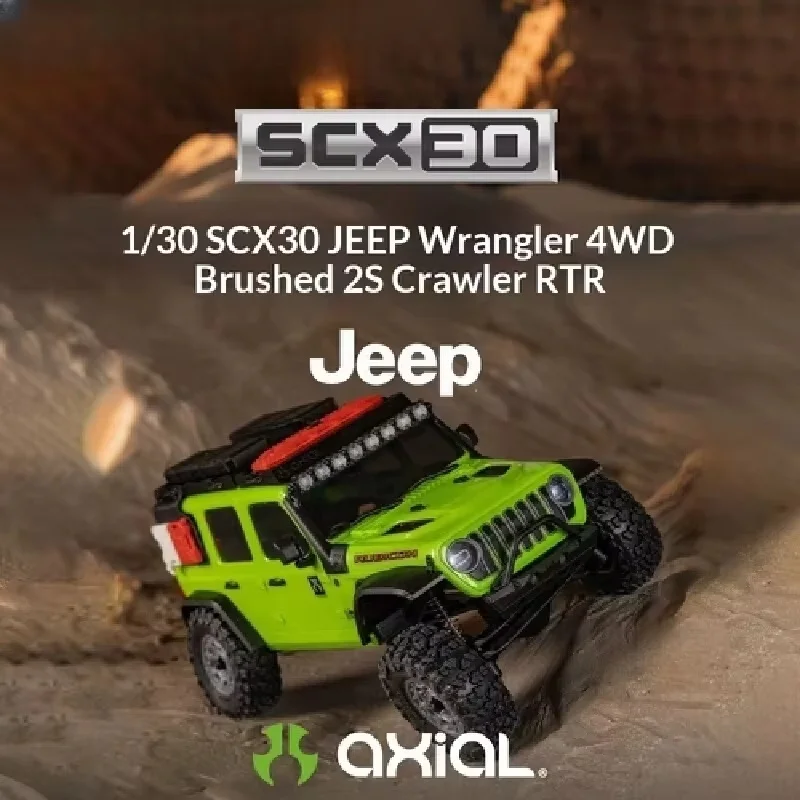 AXIAL 1/30 SCX30 Jeep Wrangler RC Crawler 4WD Brushed 2S RTR Electric Charger Off Road Remote Control Car For Hobby Enthusiasts