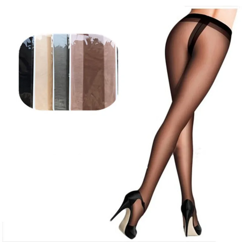 Nahtlose sexy Dessous schlanke Damen weibliche Strumpfwaren Seiden strumpfhose transparente Damen strumpfhose Sommer dünne atmungsaktive Strumpfhosen schwarz