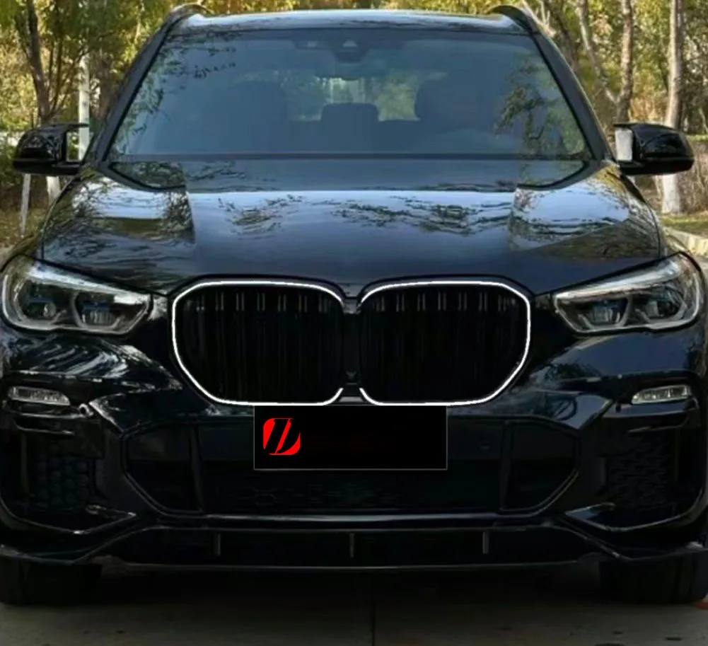 Car styling Middle grille for BMW X5 G05 2019 2020 2021 2022 LED plastic front bumper grill Auto Center Grille vertical bar Ca