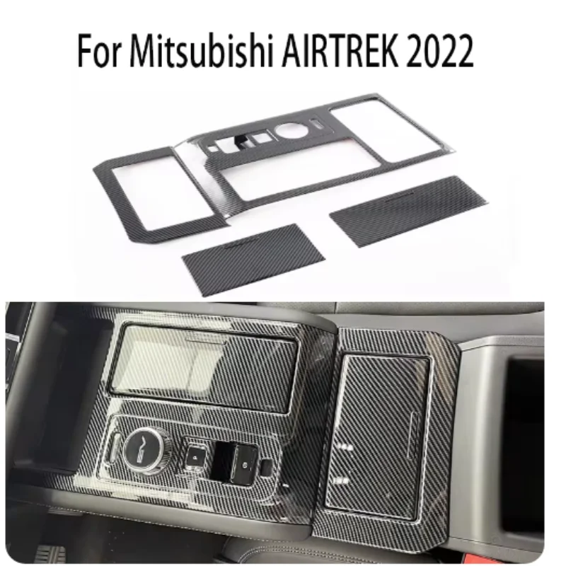 

For Mitsubishi AIRTREK 2022-2024 Left Hand Drive Car Central Control Gear Shift Panel Cover Water Cup Holder Trim Frame Accessor