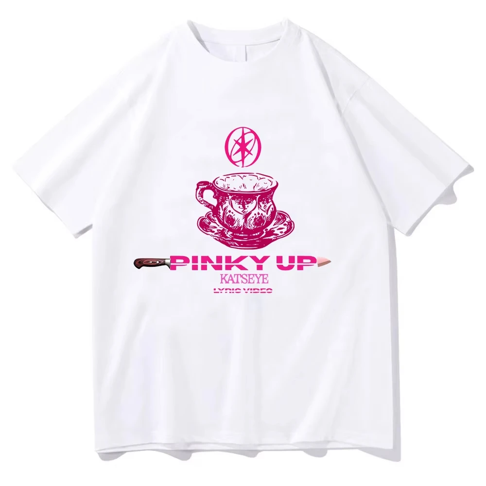 Summer Fashion New Cotton T Shirts KATSEYE PINKY UP T-shirts Women Men Comfortable Breathable Clothing Fans Gift Perfect Y2K Tee