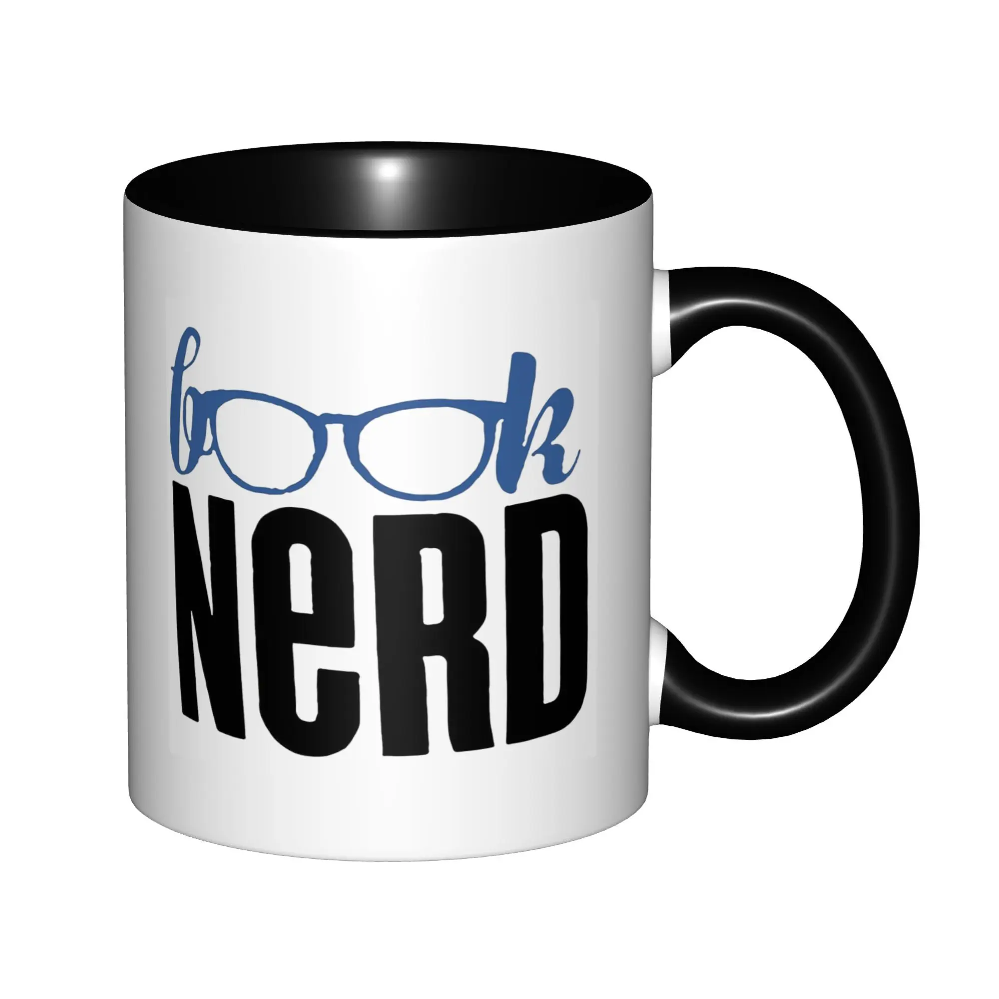 

Book Nerd Mugs With Black Handle Birthday Coffee Mugs Ceramic Tea Cups 11oz