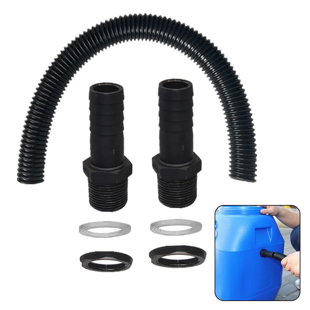 25mm Plastic Connector Rain Barrels In Series Hose Connector Pipe Link Rain Diverter Pipe Extension Kit Garden Water Connectors