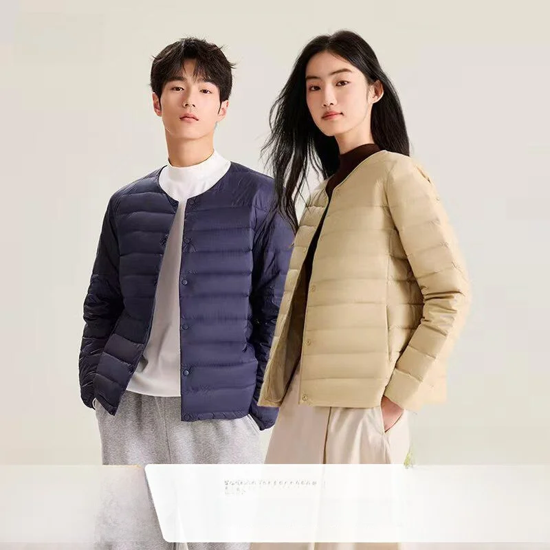 

Lightweight down Jacket Snow Flying 2026 Spring New Style Men Women Inner Wear Versatile Outerwear Business Casual Nylon