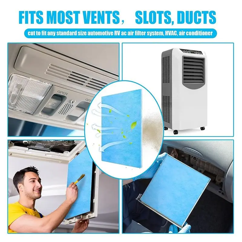 ABYP MERV 6 Electrostatic Air Vent Filter 12 X 120 Inch Cut To Size Washable Floor Vent Replacement