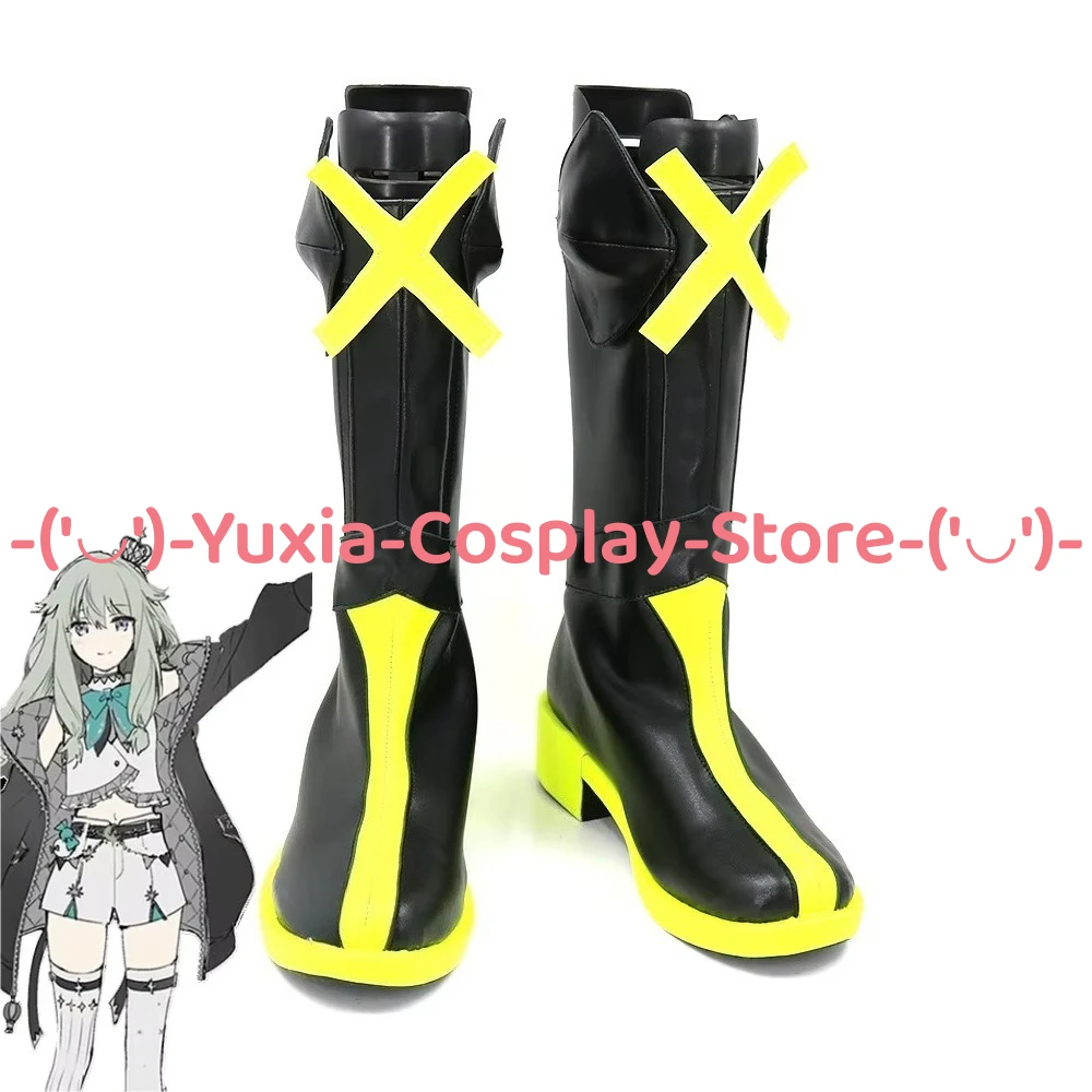 Project Sekai Kusanagi Nene Cosplay Shoes Anime Game Character Roleplay Costume Props Halloween Carnival Party PU Leather Boots