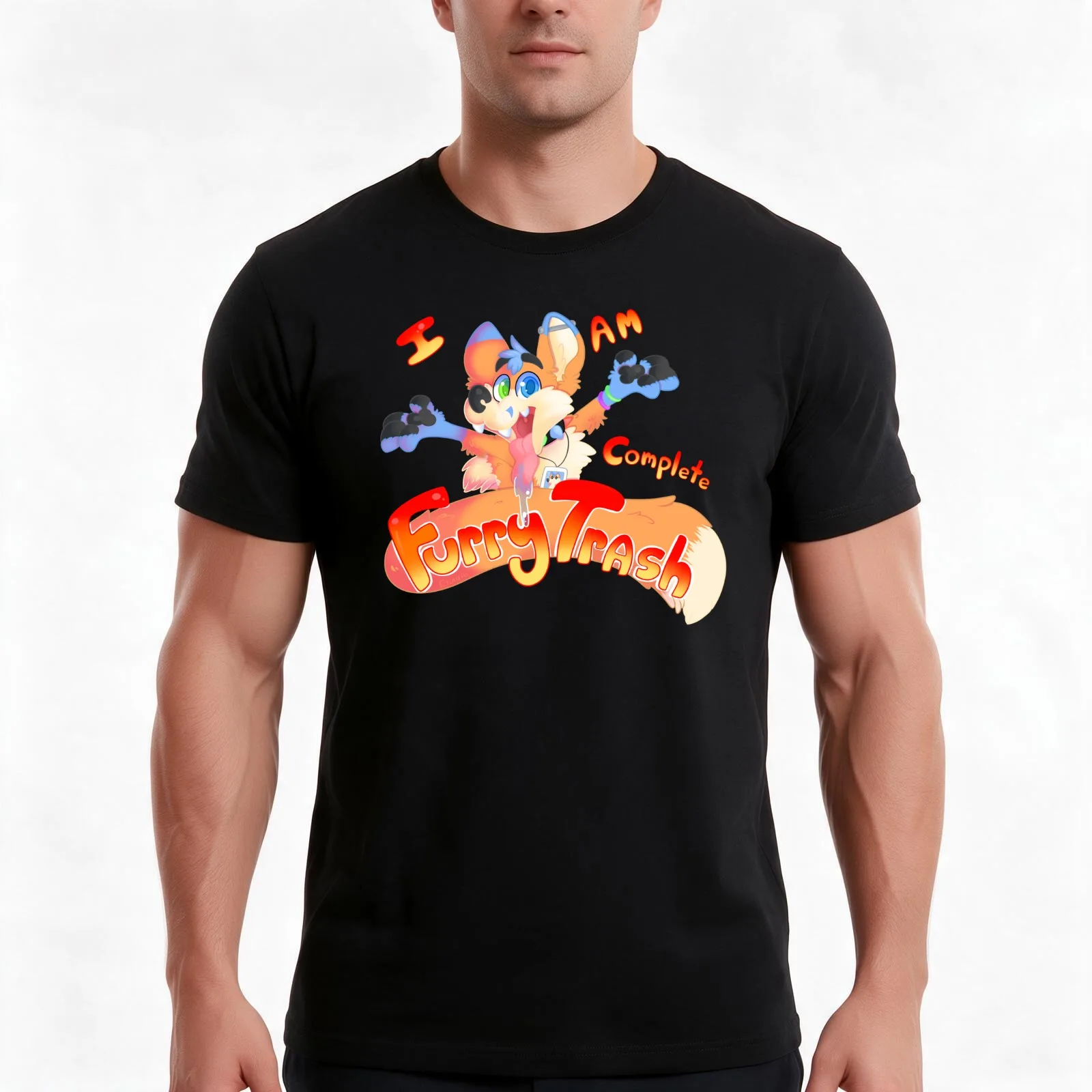 I Am Complete Furry Trash T-Shirt Summer Casual Cotton Tee Oversized Streetwear Tops Vintage Graphic Print Unisex Men Women