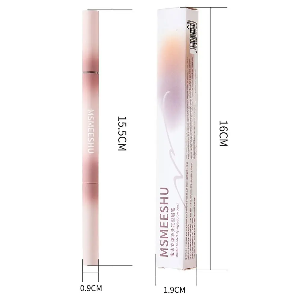 Nuevo lápiz de cejas de doble cabeza resistente al agua, crema de tinte de cejas profesional a prueba de sudor, herramienta de maquillaje de ojos de larga duración para mujeres