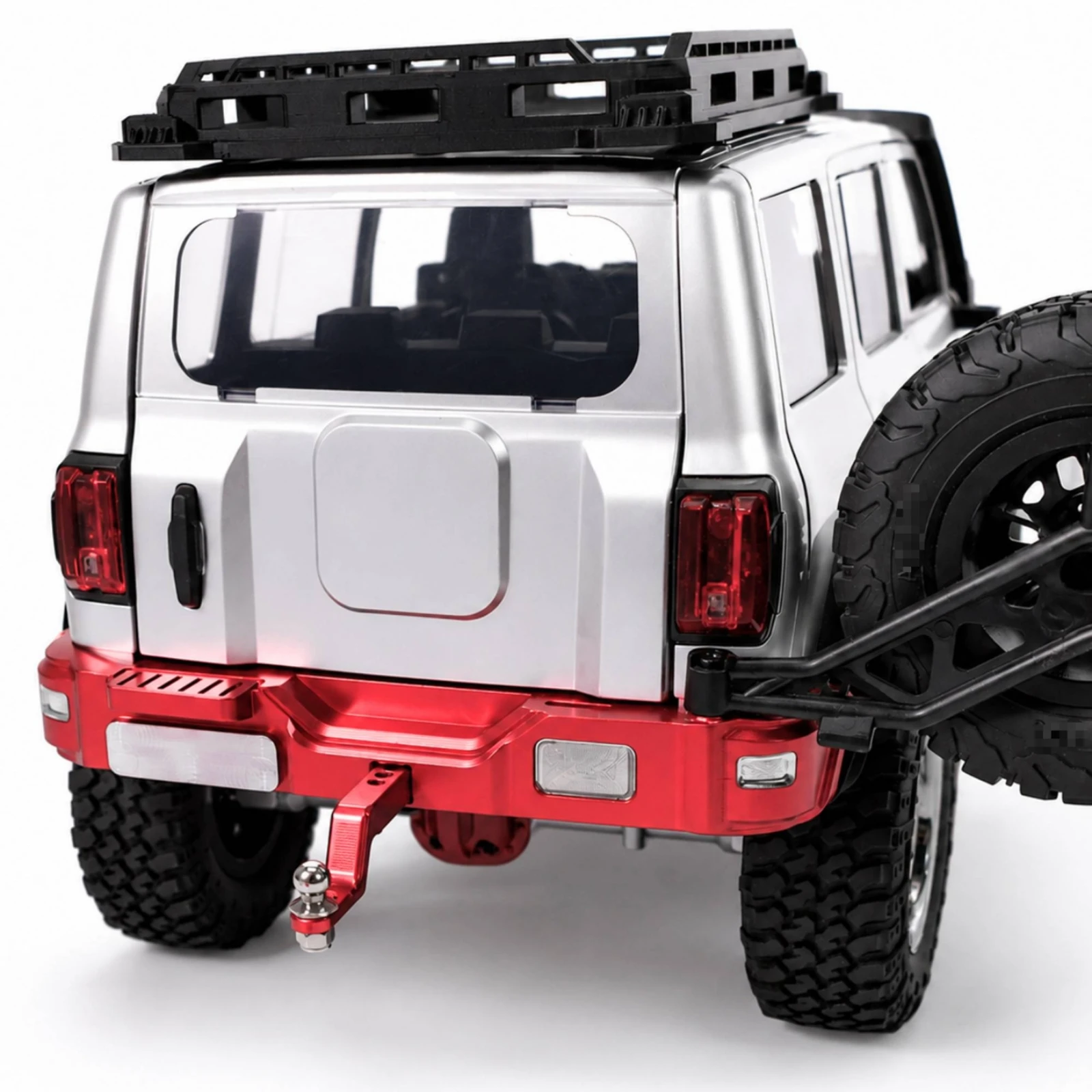 Aluminum Rear Bumper Sandblasted RC Rear Bumper Model Car Accessory Non-Destructive Install Upgrade Replacement Part