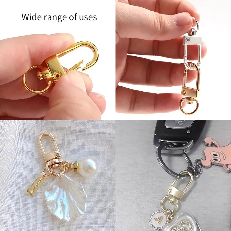 10pcs/lot Lobster Clasp Hooks Keychain Gold Silver Plated DIY Jewelry Making for Neckalce Bracelet Toys Keychain  Supplies