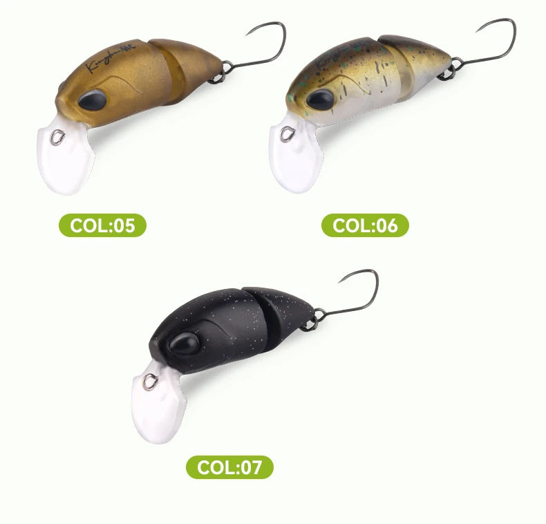Kingdom 2-teiliger Minnow-Köder, 2,3 g, 37 mm, schwimmender S-förmiger harter Wobble-Topwater-Swimbaits, künstlicher Köder zum Forellen-Barschangeln – Detail 17