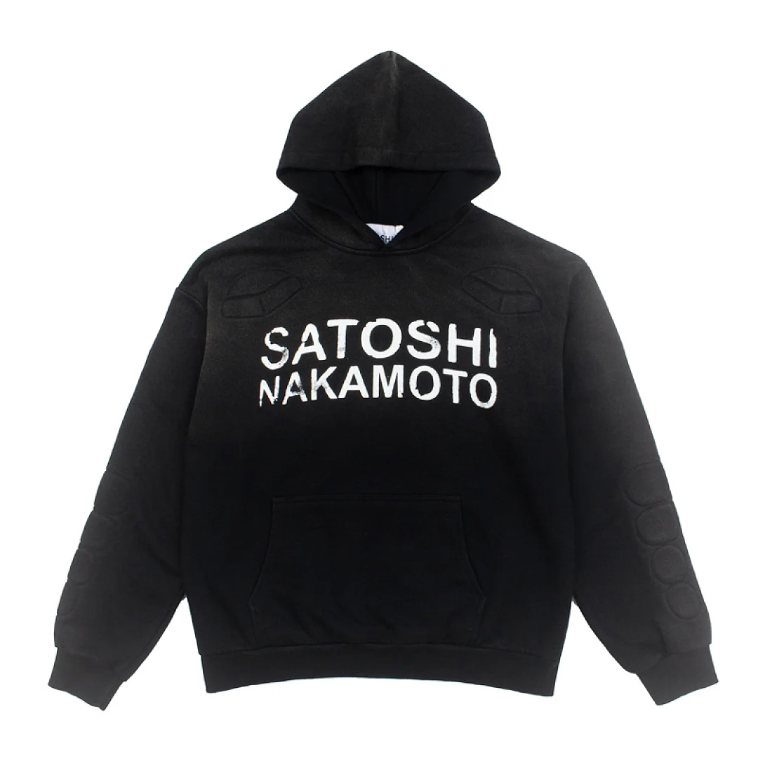 26FW SATOSHI NAKAMOTO Embossed Pattern Embroidery Tortoiseshell Retro Women Men Hoodies Hipop Oversized Men Casual Hoodie