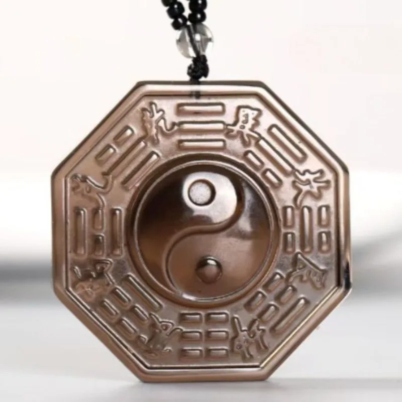 

Кулон из натурального ледяного обсидиана, мужское и женское классическое модное ожерелье, кулон, ювелирные изделия