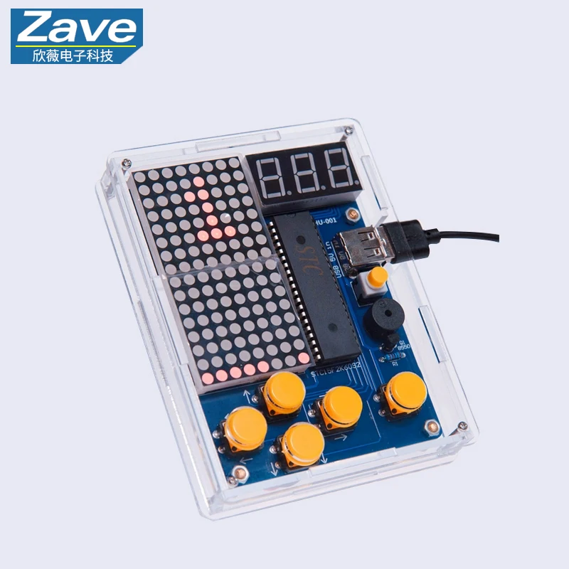 Pixel Game Console Making Kit: 51 Single - Chip Microcomputer Tetris Puzzle Game Electronic DIY Welding Practice