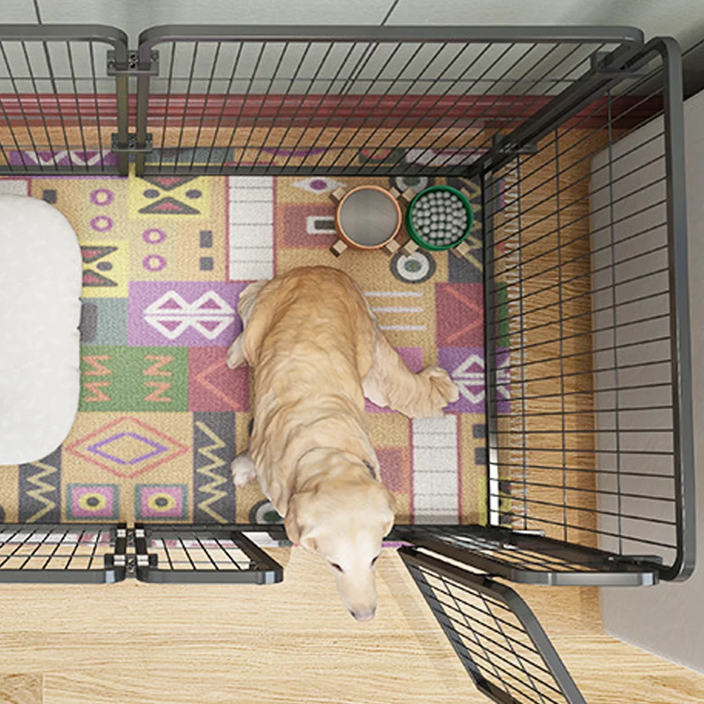 4/6 لوحات سياج الكلب للكلاب القط أرنب الحيوانات الأليفة روضة طوي جرو ممارسة بيت تيدي الحيوان الهروب حاجز الثقيلة قفص #4