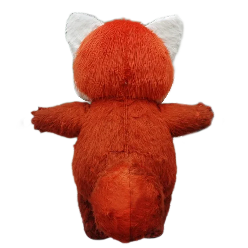 ชุดมาสคอตหมีแดงยักษ์ขนาด 2 เมตร/2.6 เมตร ชุดแฟนซีหมีแพนด้าสีส้มตลกๆ สำหรับงานปาร์ตี้คอสเพลย์  ไม่มีแบตเตอรี่