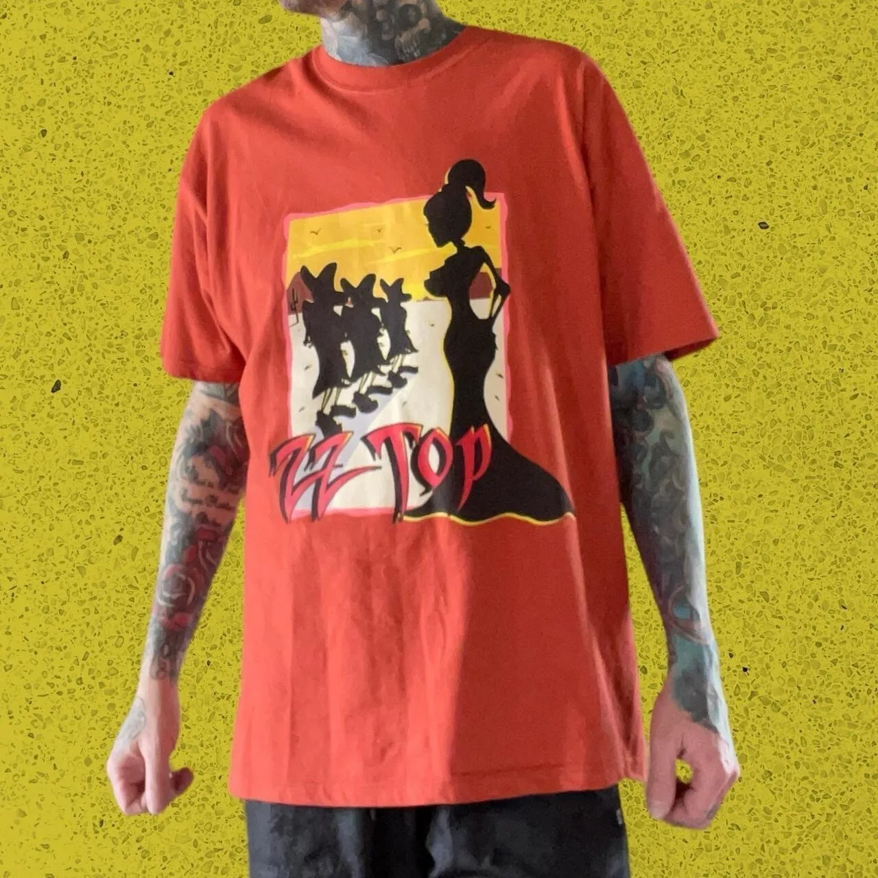 تي شيرت Vintage ZZ Top Band 2003 للرجال مقاس XL