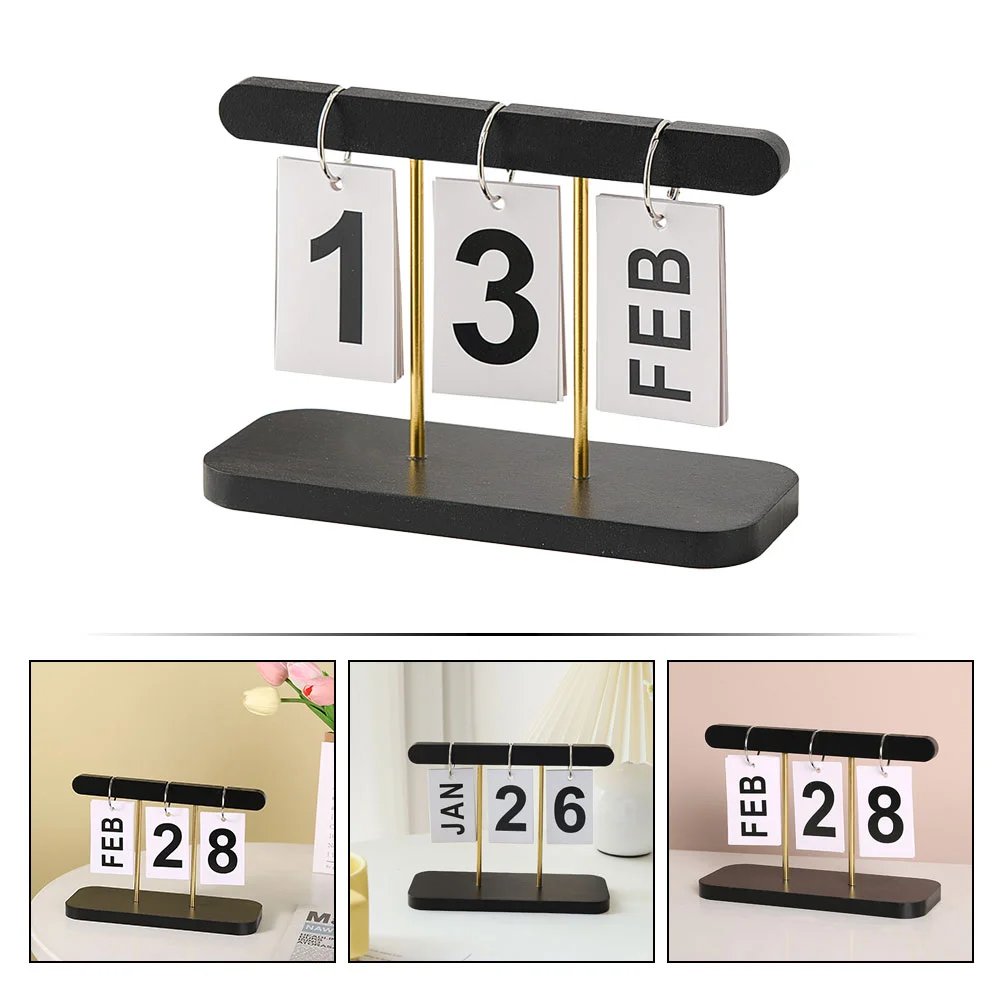 

1Pc White Modern Flip Page Desk Calendar Reusable Table Calendars For Home Standing Perpetual Desktop Printing Products