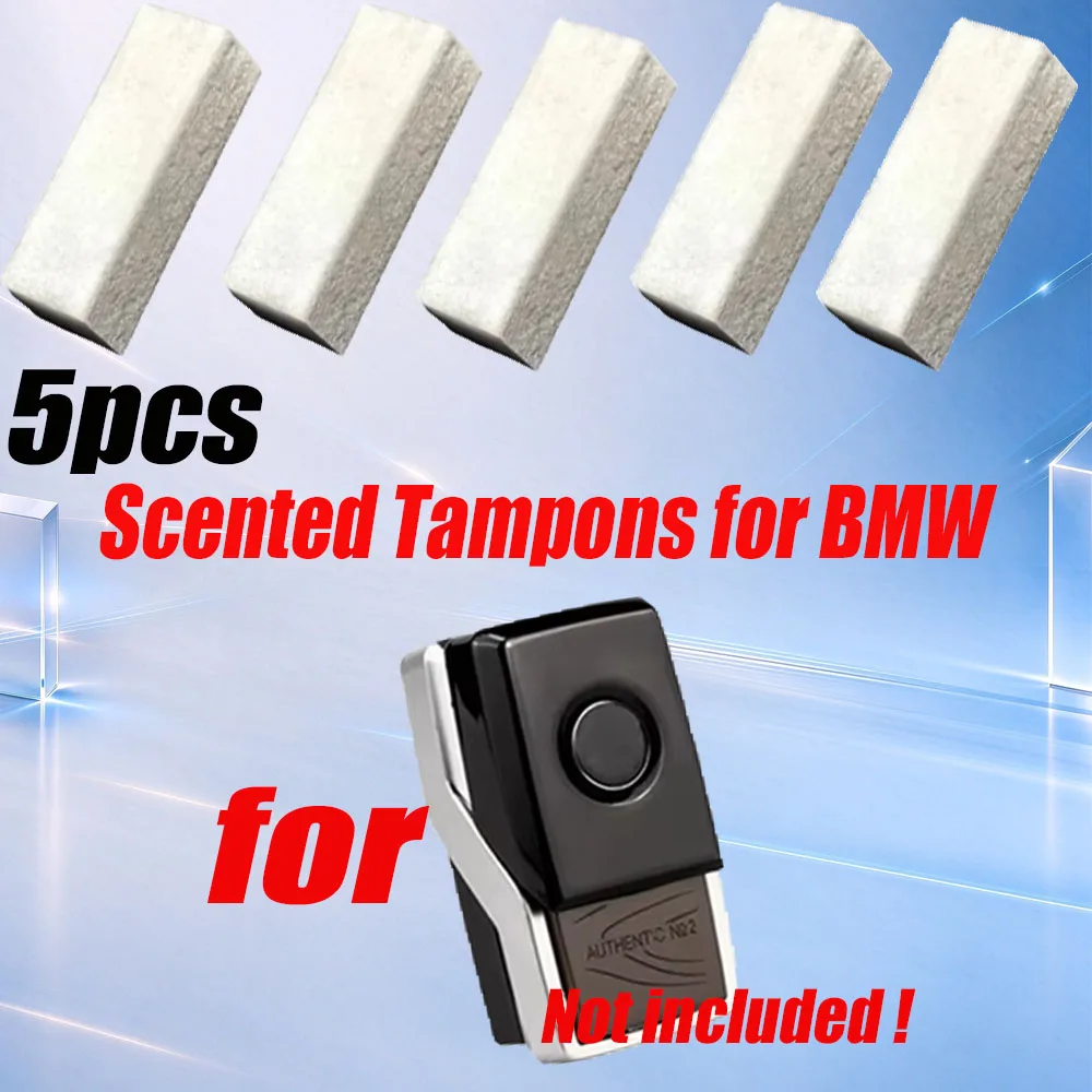 5pcs Ambient Air Fragrance Blank Cartridge Wick Replacement for BMW G30 G11 X3 X7 5 7 Series Car Aromatherapy Cotton Pad Refill