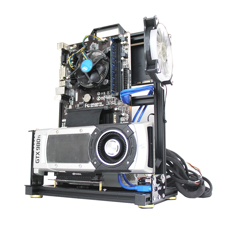 ATX/ ITX / MATX EATX Shelf MOD frame Open Computer Case Vertical Chassis DIY Desktop Gaming Gamer Cabinet PC Cabinet open rack