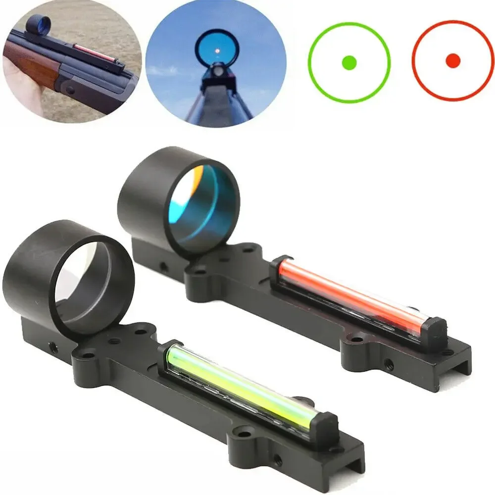 Green/Red 1X28 Dot Red Fiber Holographic Scope Sight for Shotgun Rib Rail Rifle