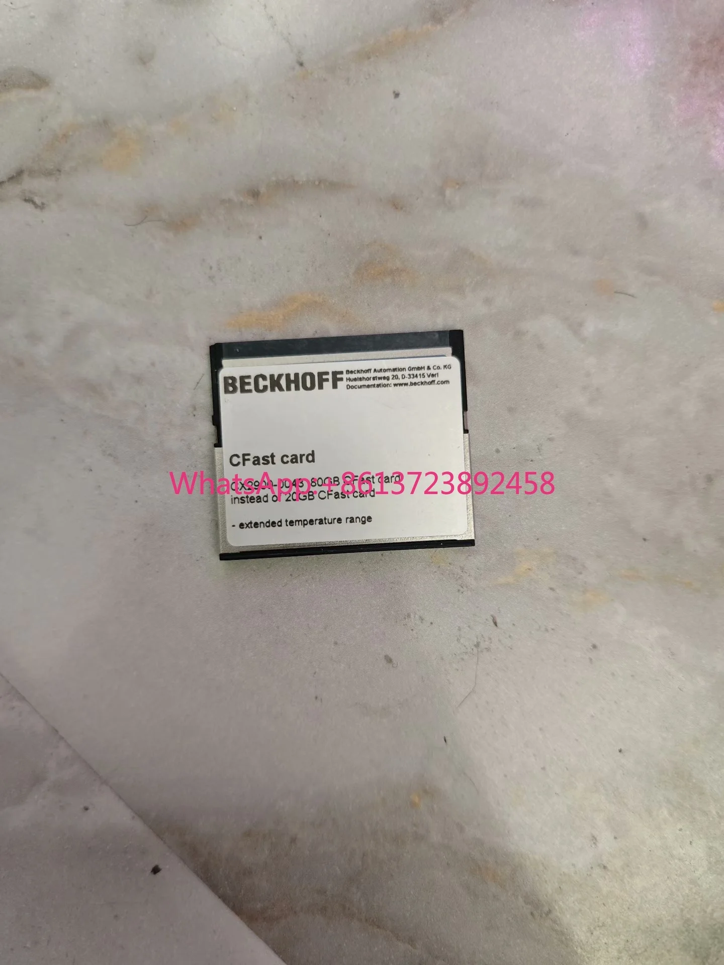 

Beckhoff CFast card CX2900-0043 80GB, original and genuine.