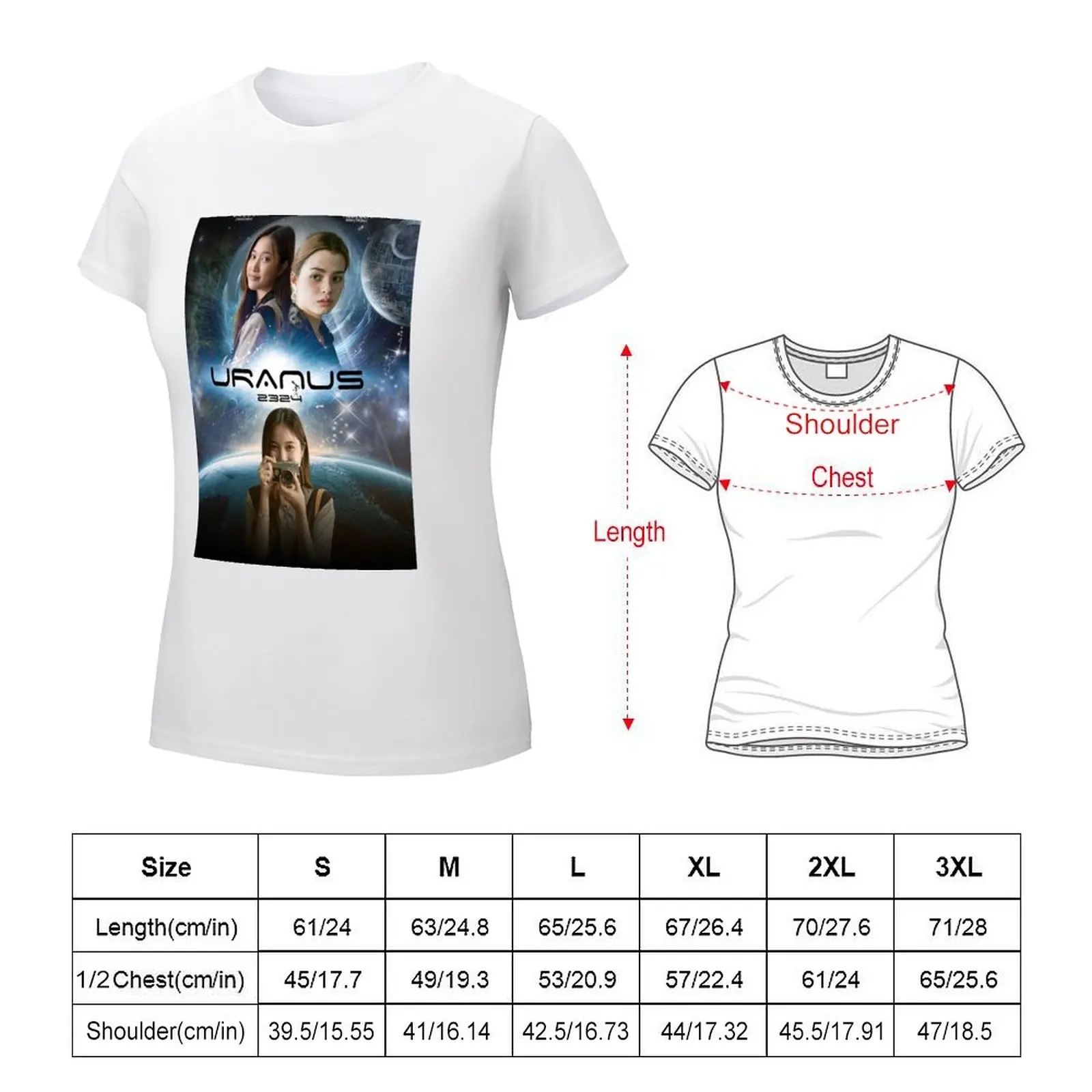 Uranus-Women's FreenBecky Graphic T-shirt, Roupas Fofas, Camisetas de Verão, Gráfico, 2324