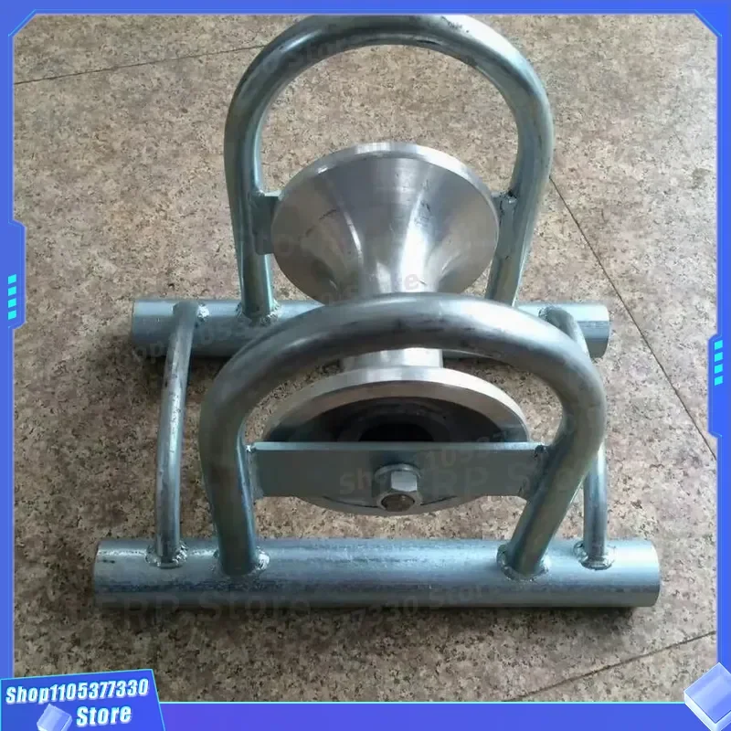 Aluminum Alloy Ground Roller Straight Nylon Pulley Block Cable Rolling Wheel Heavy Duty Industrial Guide Pulley for Wire Rope