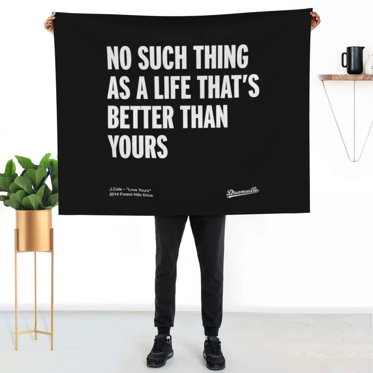 

J Cole a Love Yourz (2014 Forest Hills Drive) Throw Blanket Ultra Plush Cozy Blanket for Napping Sleeping