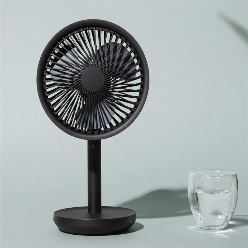 Solove Desktop Ventilator 60 Graden Schudden Hoofd Hoogte Windsnelheid Instelbaar 4000Mah Type-C Oplaadbare Lamp Draagbare Ventilator Solove Maken