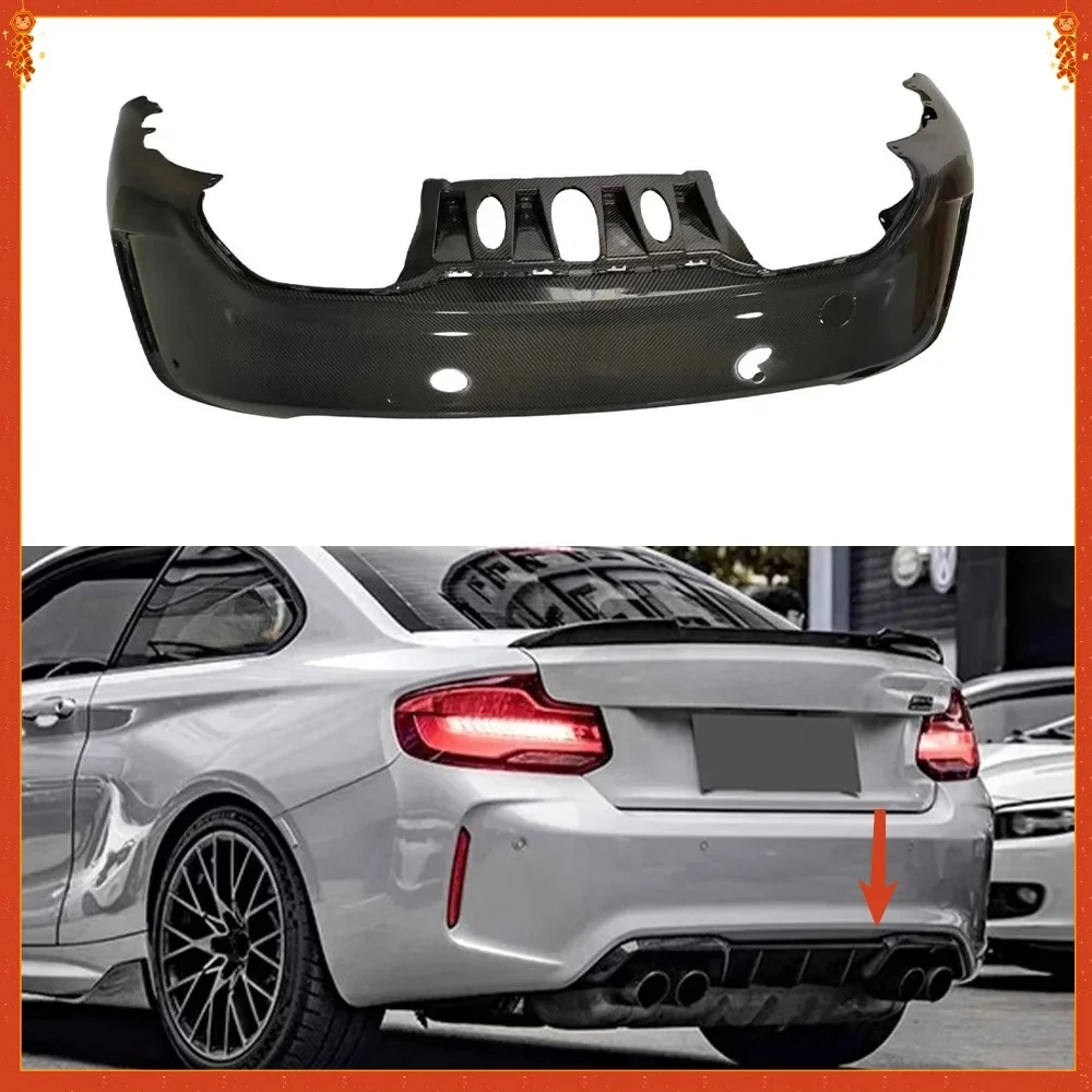 

For BMW F87 M2 M2C Genuine Dry Carbon Fiber Rear Bumper 2014-2021 Trailer Cover Spoiler Diffuser Body Kits Trim Car Accessories