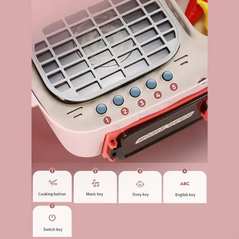 子供向け早期学習キッチンプレイセット 3+ 整理収納機能 30+ 調理アクセサリー 15UB