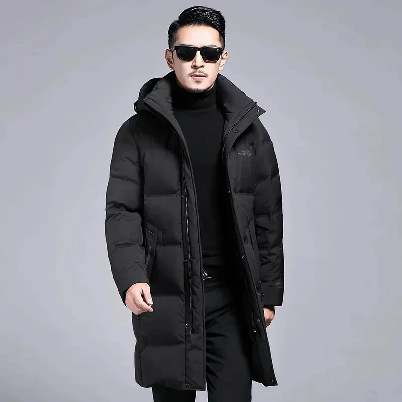 COZOK Hooded Removable Long Down Jacket Man Designer Male Winter Brand Duck Men's Lightweight Padding Mens