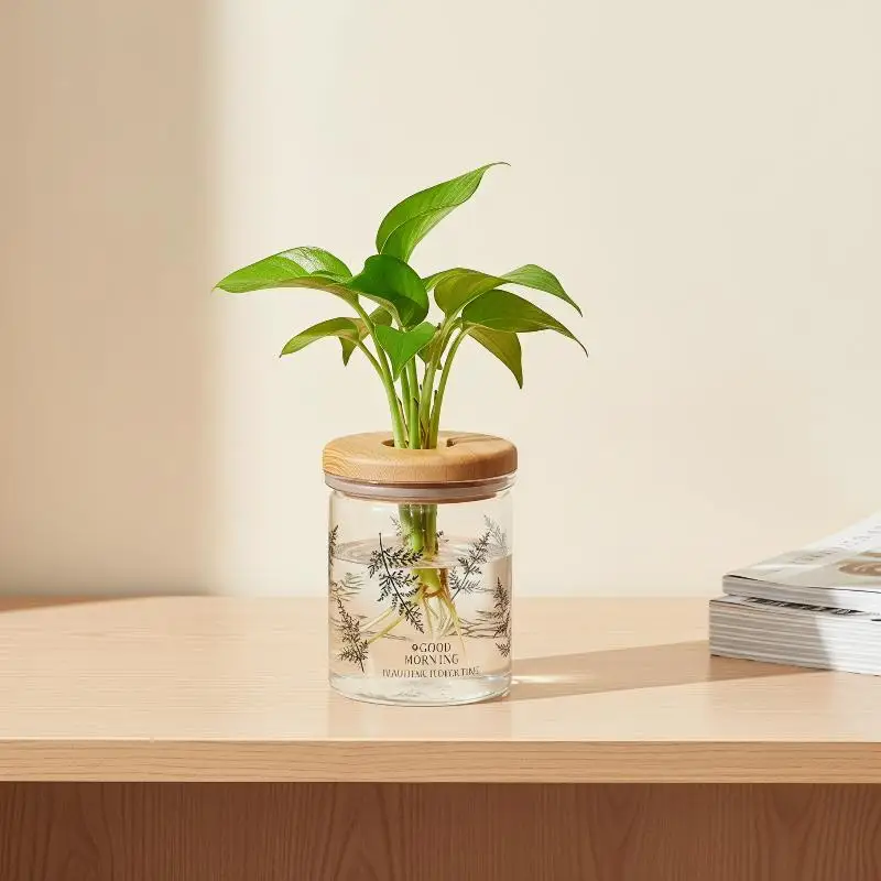 Clear Hydroponic Pot Water Planting Vase Stylish Propagation Pot Container Aquaponic Planter Decor
