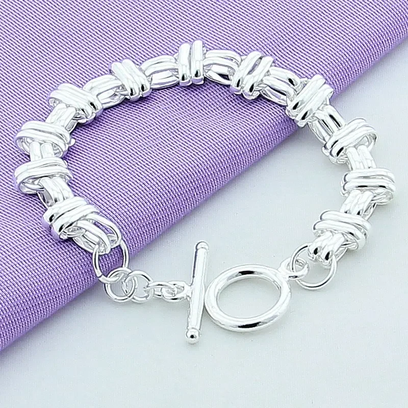 

Zhubobo 2023New Trendy Jewelry 925 Silver Bracelet For Female Fashion Queen Bracelet Wristband Hand Promotion