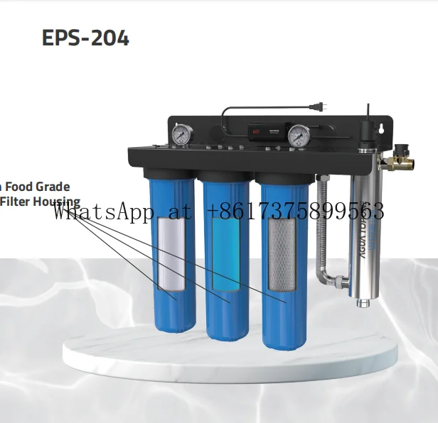Wall Mounted UV Water Filter High Output Stainless Steel Housing  Whole House Filtration System