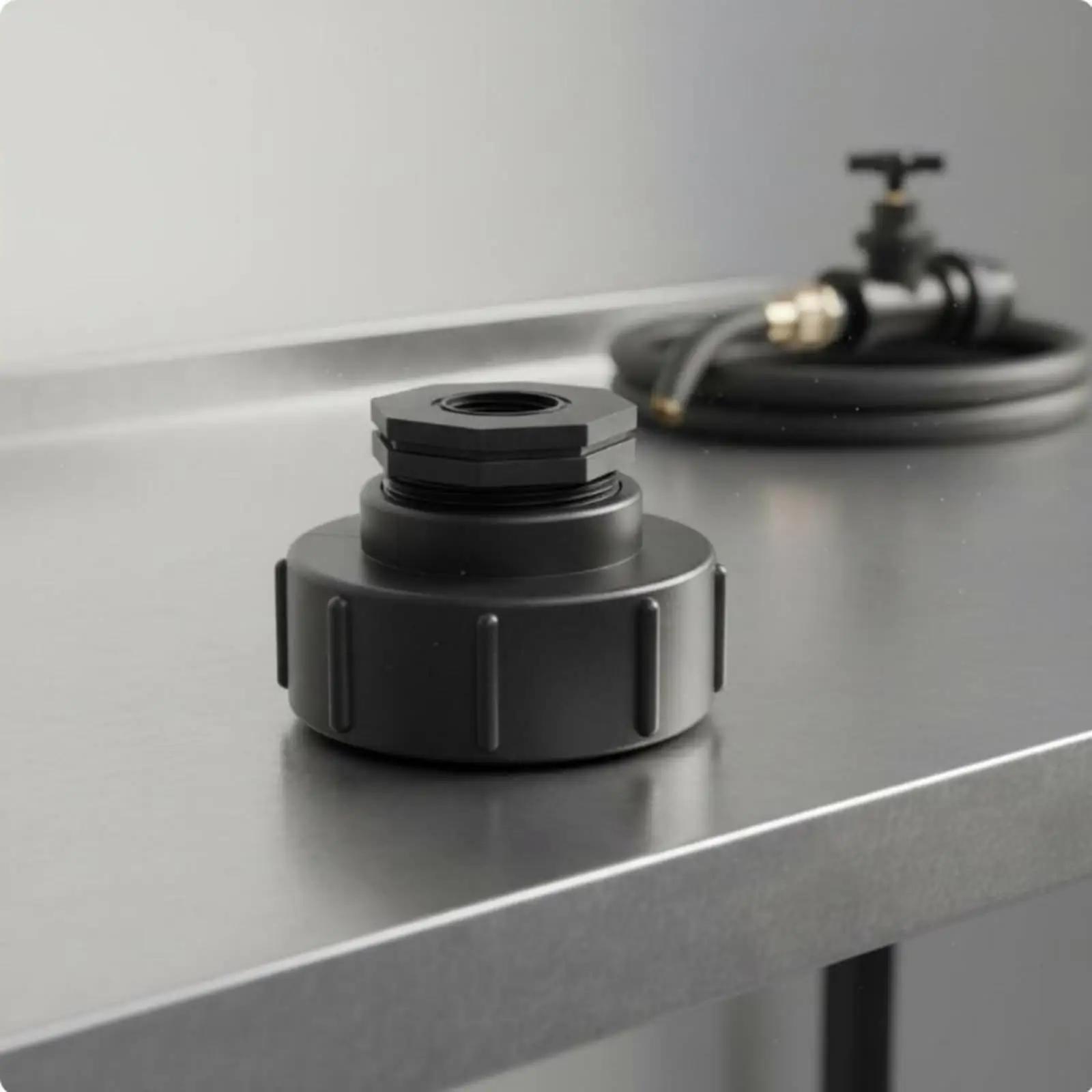 Multi Purpose IBC Tote Fitting Adapter with Built in Gasket for Secure Seal in Agricultural Water Management Tasks