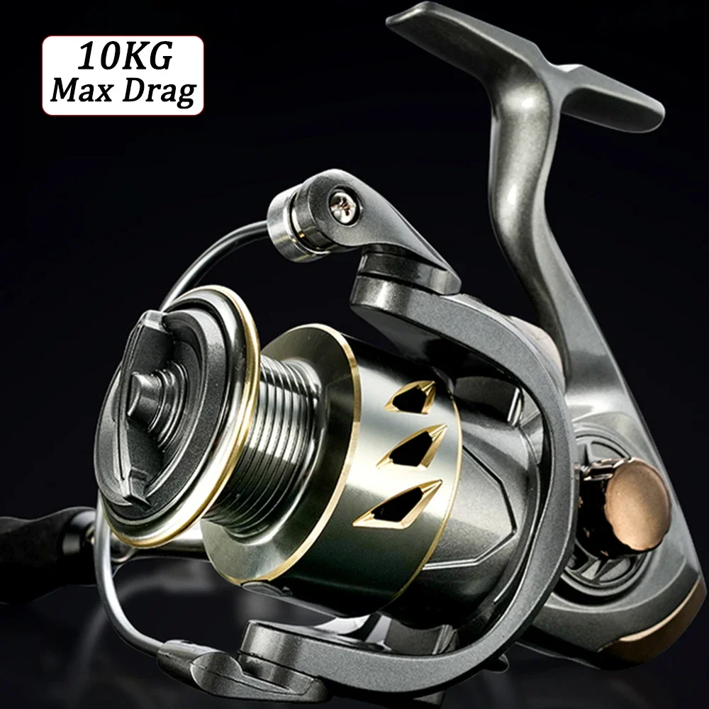 

Professional Ultra Light 2000~7000 5.2:1Gear Ratio 22LB Max Drag CNC Metal Spool Spinning Fishing Reel For Freshwater Saltwater