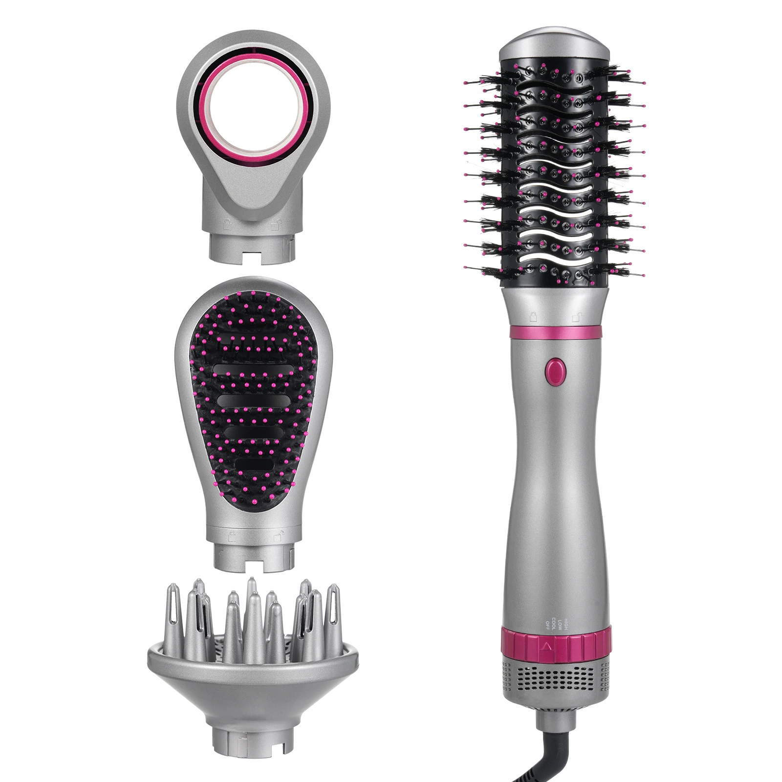 

Расческа «четыре в одном» с горячим воздухом для домашнего использования, прямые волосы, вьющиеся волосы, фен, расческа для прямых волос